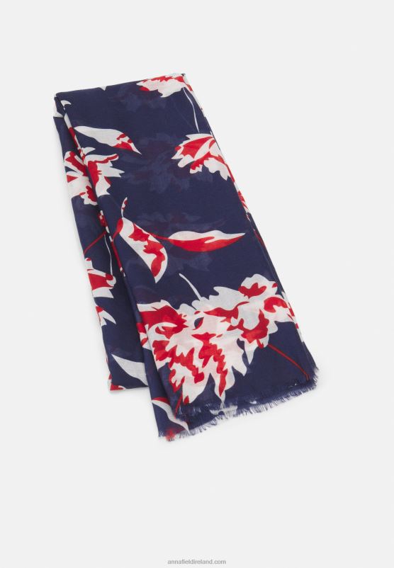 Z62T2825 Women Anna Field Scarf Blue/Red