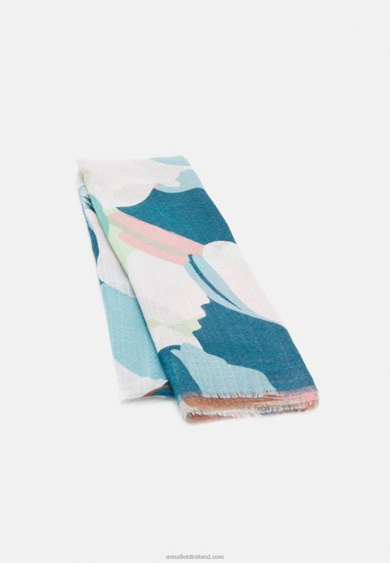 Z62T2828 Women Anna Field Scarf Green/Beige