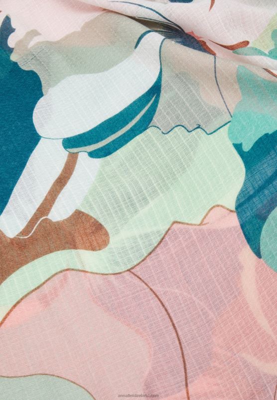 Z62T2828 Women Anna Field Scarf Green/Beige