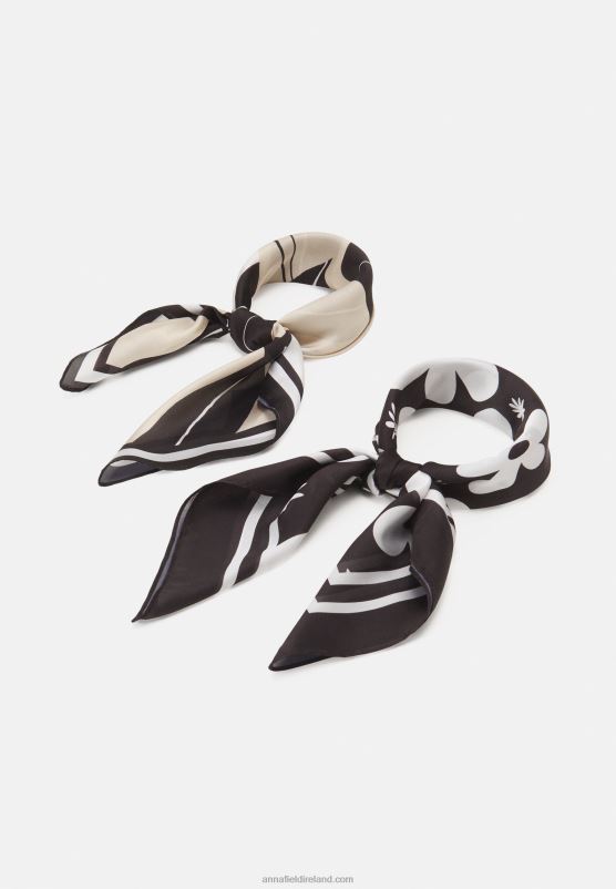 Z62T2838 Women Anna Field 2 Pack Foulard Black