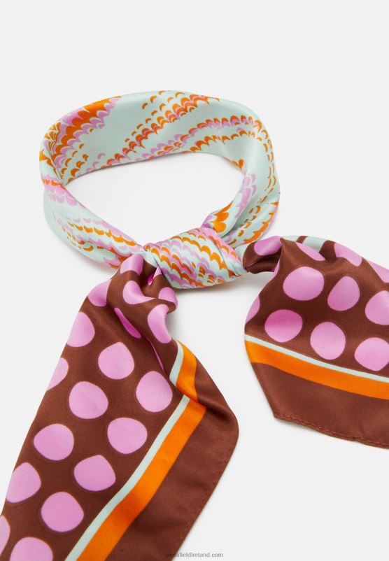Z62T2845 Women Anna Field Foulard Pink/Brown/Yellow