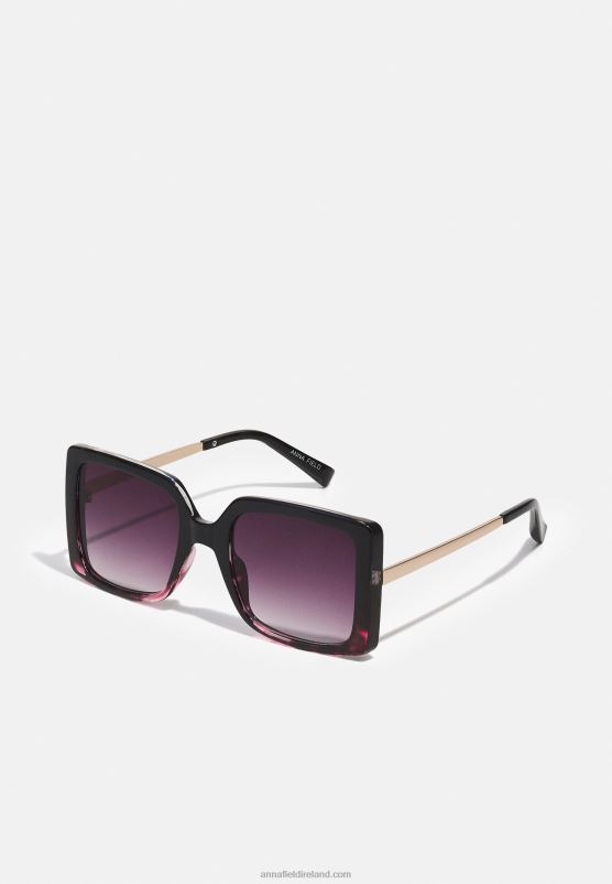 Z62T2687 Women Anna Field Sunglasses Pink/Black