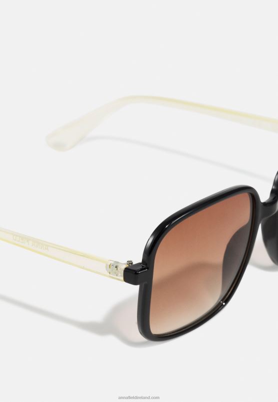 Z62T2693 Women Anna Field Sunglasses Black/Beige