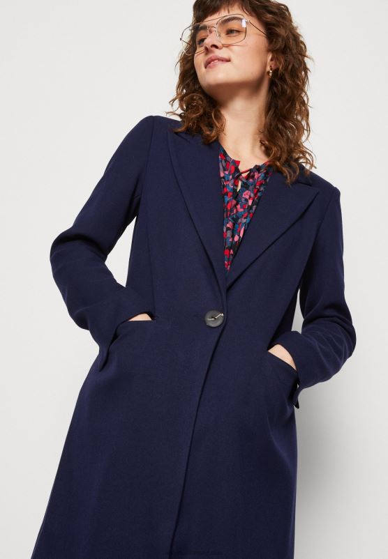 Z62T910 Women Anna Field Classic Coat Dark Blue