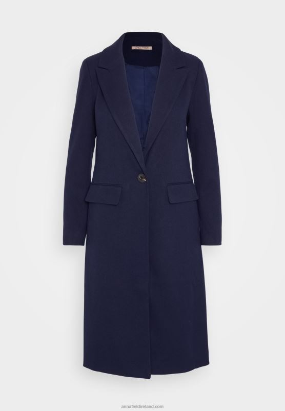 Z62T910 Women Anna Field Classic Coat Dark Blue