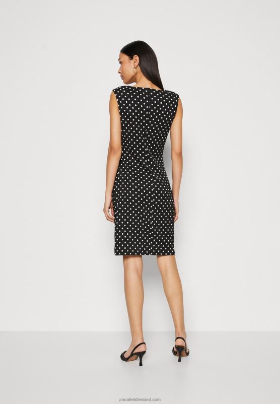 Z62T108 Women Anna Field Jersey Dress Black/White