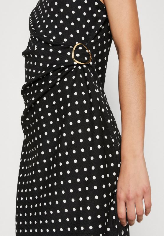 Z62T108 Women Anna Field Jersey Dress Black/White