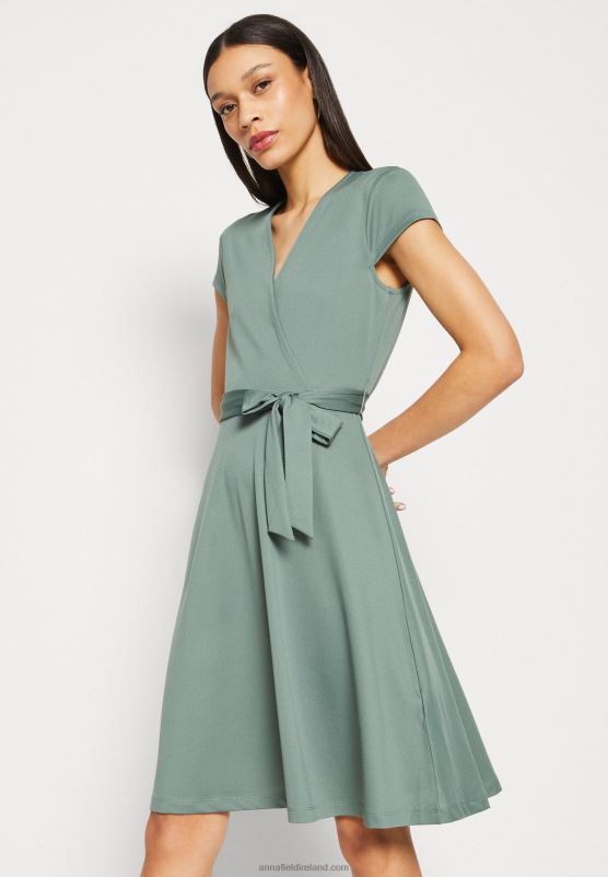Z62T112 Women Anna Field Jersey Dress Green