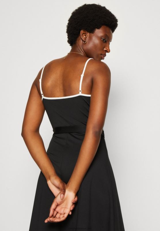 Z62T115 Women Anna Field Jersey Dress Black/White