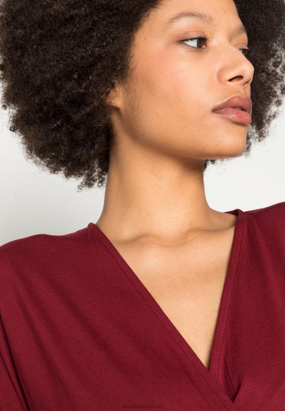 Z62T118 Women Anna Field Jersey Dress Bordeaux