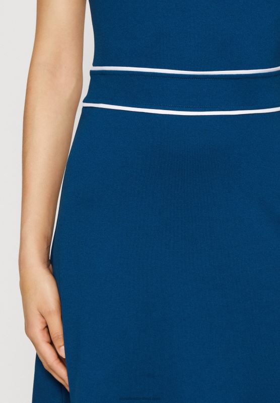 Z62T124 Women Anna Field Jersey Dress Blue/White