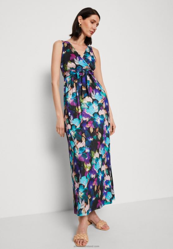 Z62T135 Women Anna Field Maxi Dress Black/Blue/Multicoloured