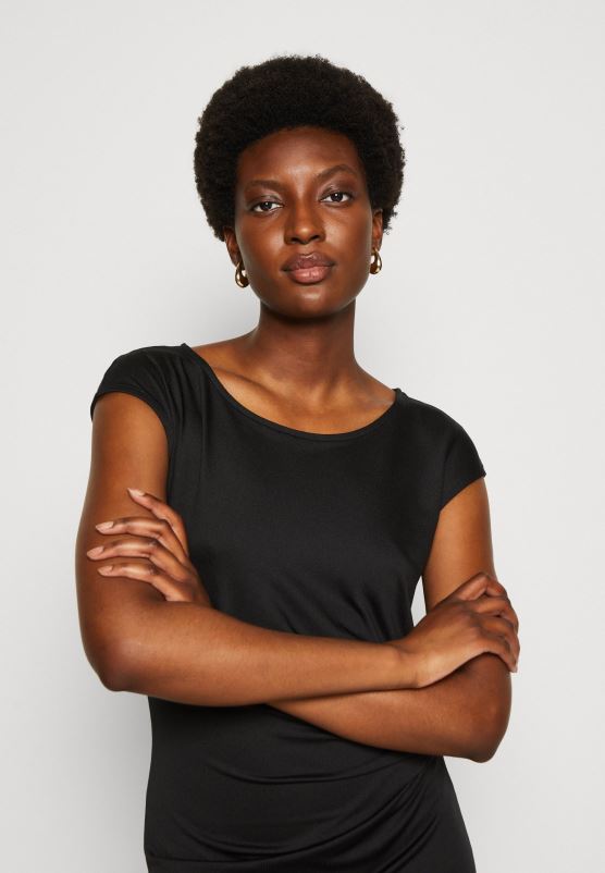 Z62T136 Women Anna Field Jersey Dress Black