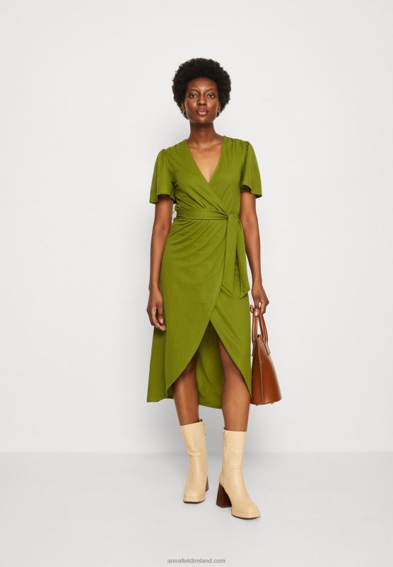 Z62T138 Women Anna Field Jersey Dress Green