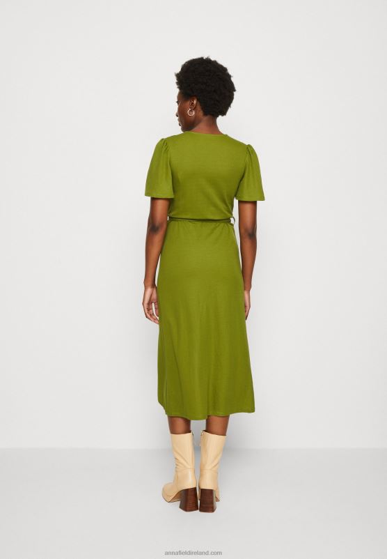 Z62T138 Women Anna Field Jersey Dress Green