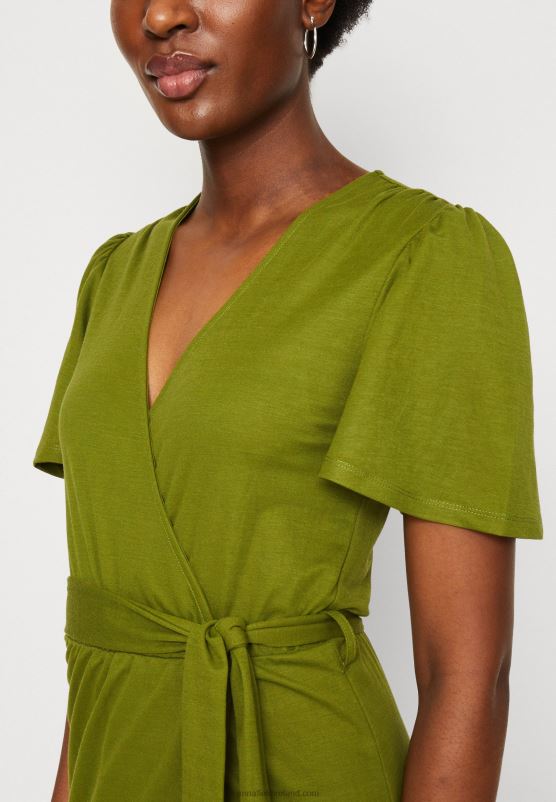 Z62T138 Women Anna Field Jersey Dress Green