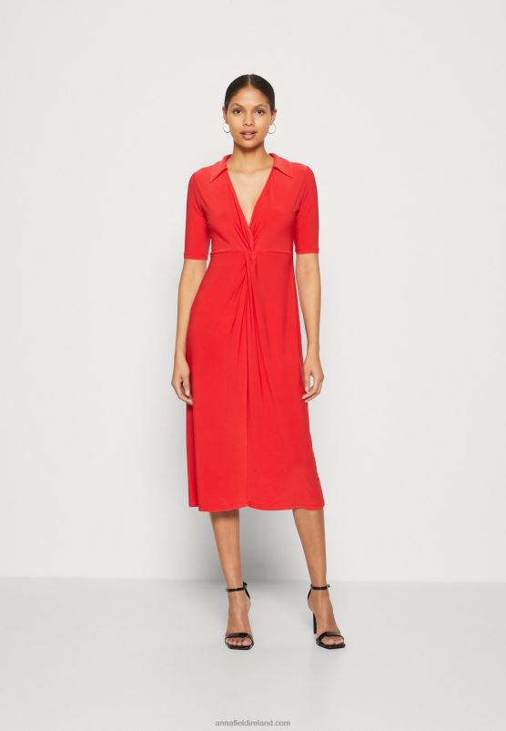 Z62T142 Women Anna Field Jersey Dress Red