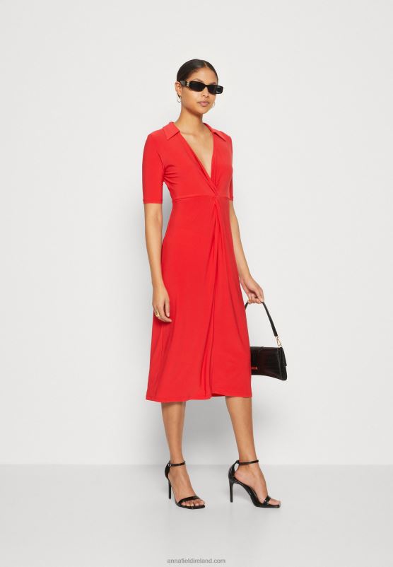 Z62T142 Women Anna Field Jersey Dress Red