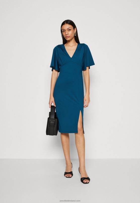 Z62T147 Women Anna Field Jersey Dress Blue