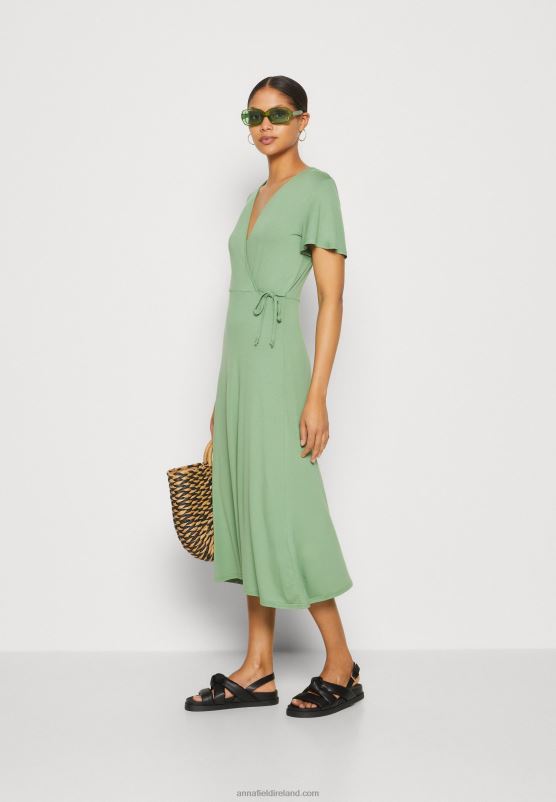 Z62T151 Women Anna Field Jersey Dress Green