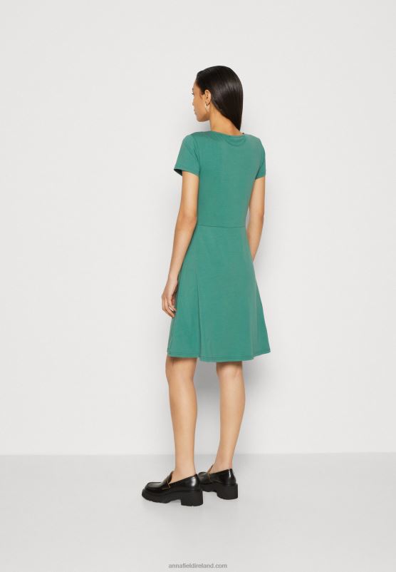 Z62T153 Women Anna Field Jersey Dress Dark Green