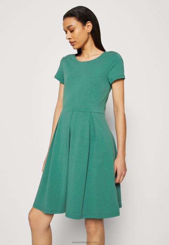 Z62T153 Women Anna Field Jersey Dress Dark Green