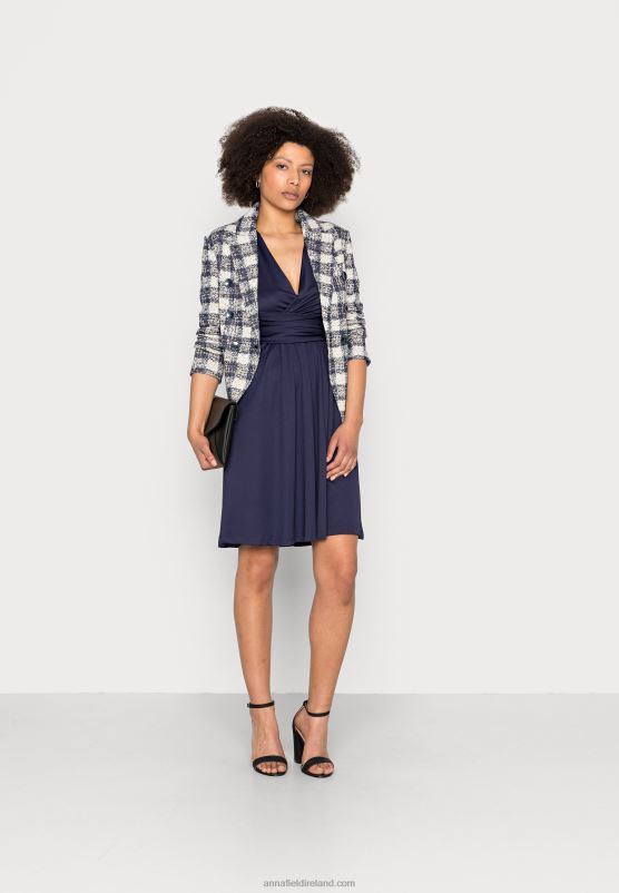 Z62T154 Women Anna Field Jersey Dress Dark Blue