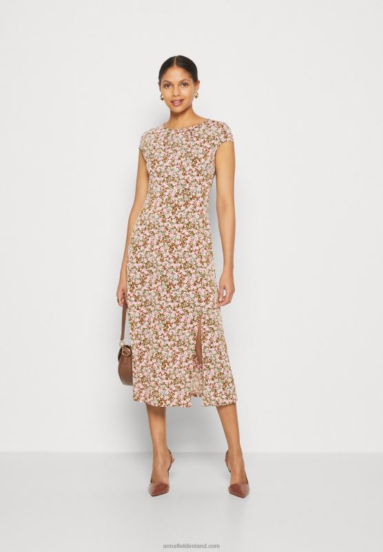 Z62T157 Women Anna Field Jersey Dress Multi-Coloured