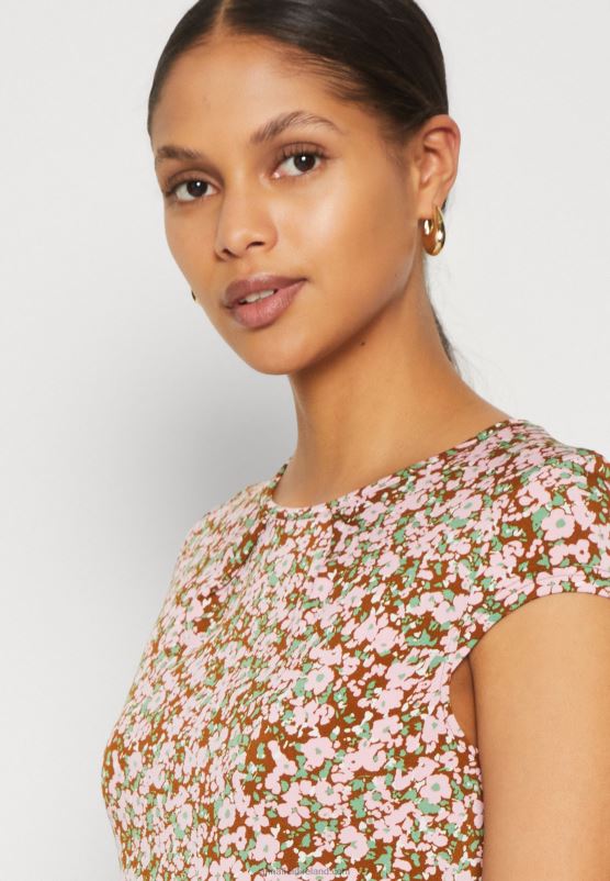 Z62T157 Women Anna Field Jersey Dress Multi-Coloured