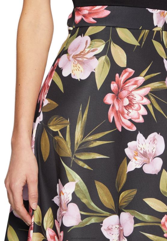 Z62T15 Women Anna Field Day Dress Black/Black/Pink