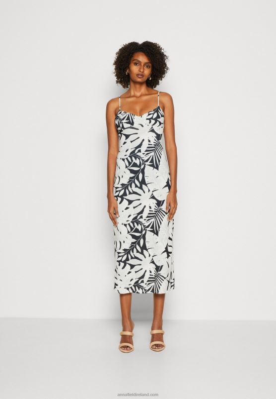 Z62T164 Women Anna Field Jersey Dress Black/White