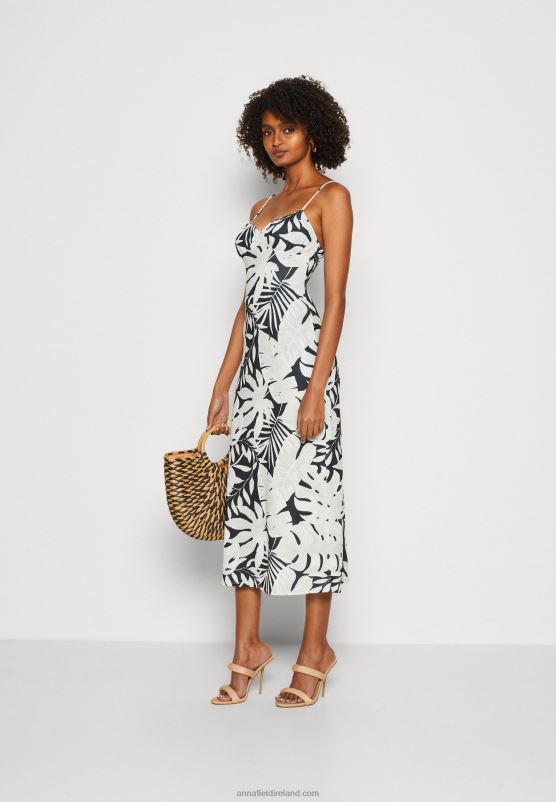 Z62T164 Women Anna Field Jersey Dress Black/White