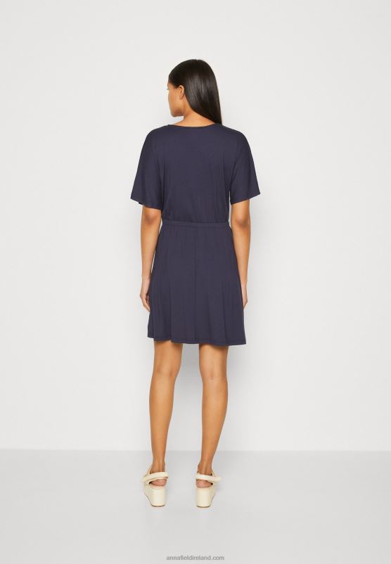 Z62T168 Women Anna Field Jersey Dress Dark Blue