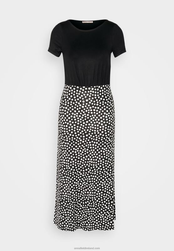Z62T171 Women Anna Field Jersey Dress Black/White