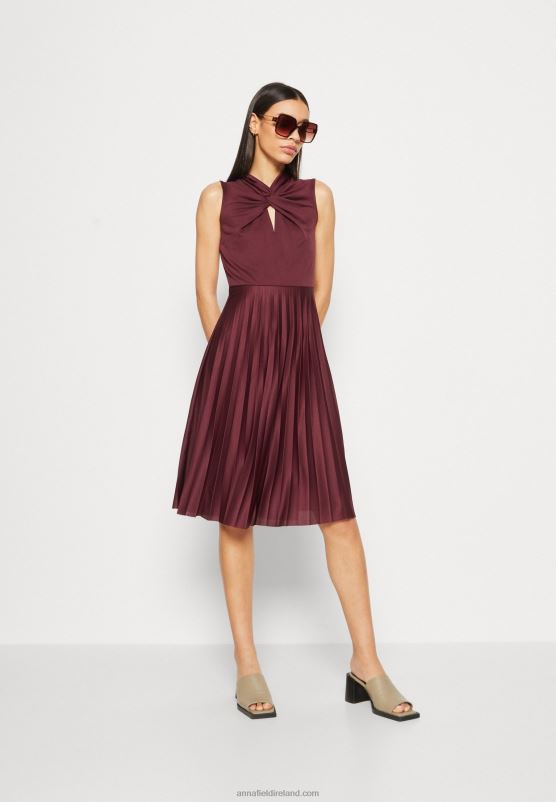 Z62T177 Women Anna Field Jersey Dress Bordeaux