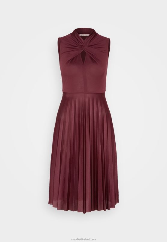 Z62T177 Women Anna Field Jersey Dress Bordeaux