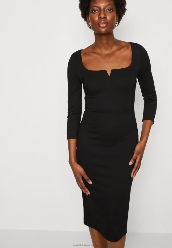 Z62T178 Women Anna Field Jersey Dress Black