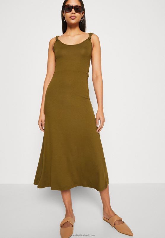 Z62T179 Women Anna Field Jersey Dress Olive