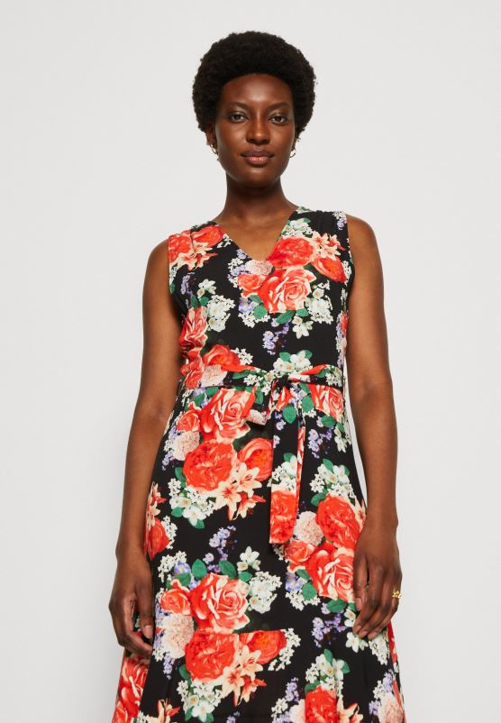 Z62T17 Women Anna Field Day Dress Black/Red