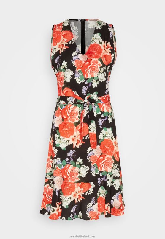 Z62T17 Women Anna Field Day Dress Black/Red