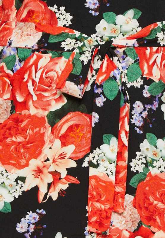 Z62T17 Women Anna Field Day Dress Black/Red