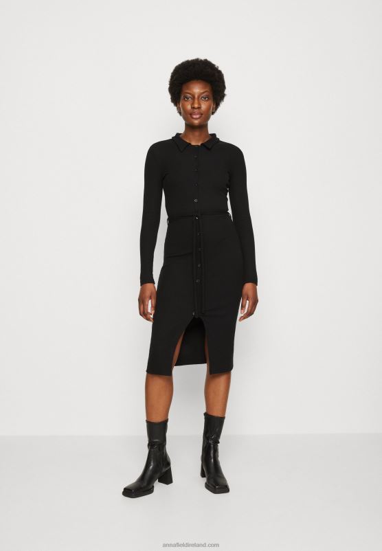 Z62T183 Women Anna Field Jersey Dress Black