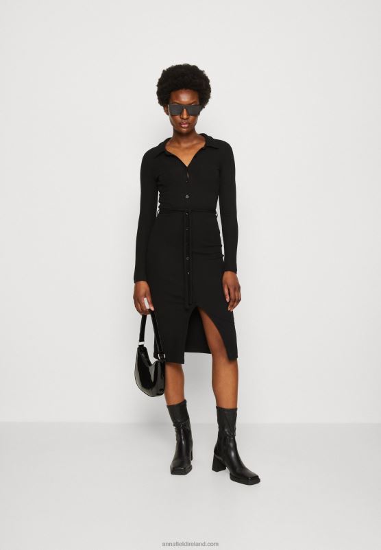 Z62T183 Women Anna Field Jersey Dress Black