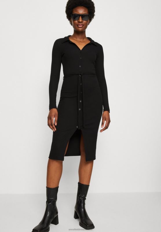 Z62T183 Women Anna Field Jersey Dress Black