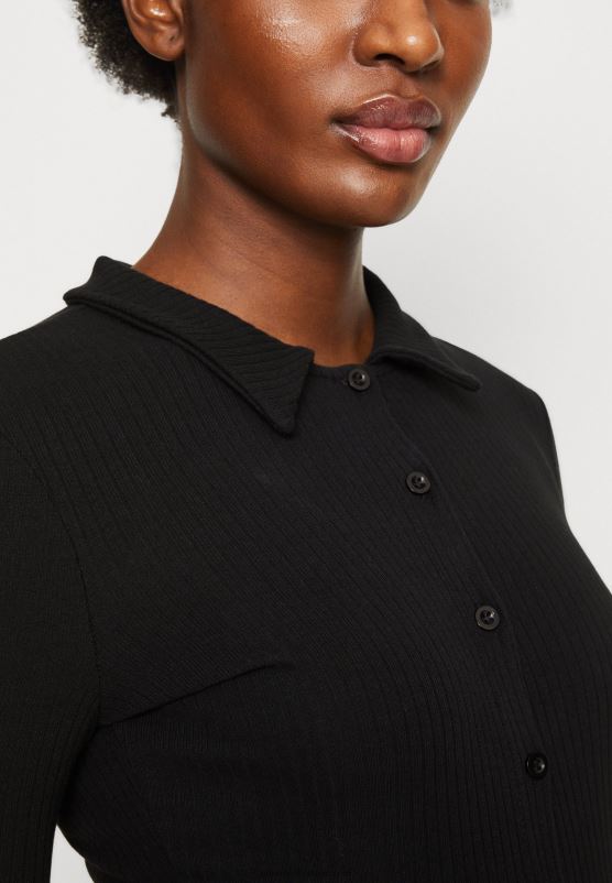 Z62T183 Women Anna Field Jersey Dress Black