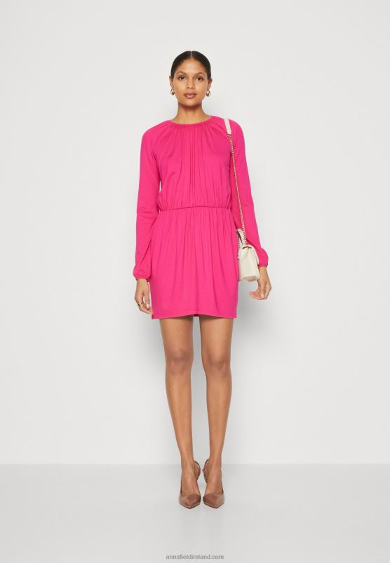 Z62T187 Women Anna Field Jersey Dress Pink