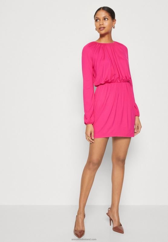 Z62T187 Women Anna Field Jersey Dress Pink