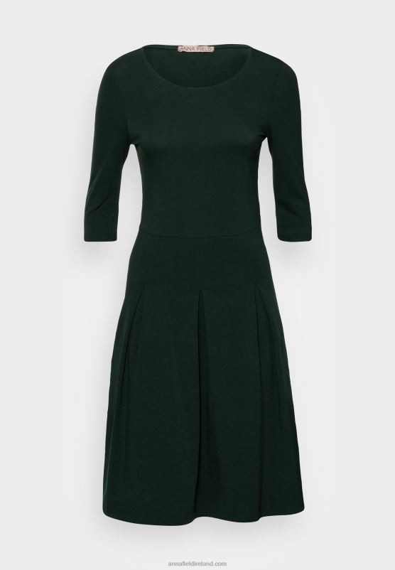 Z62T190 Women Anna Field Jersey Dress Dark Green