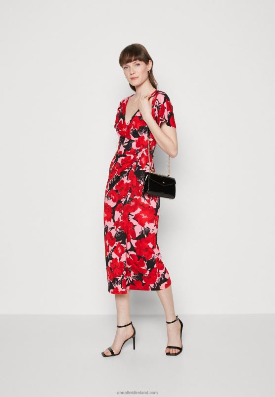 Z62T19 Women Anna Field Day Dress Red/Pink