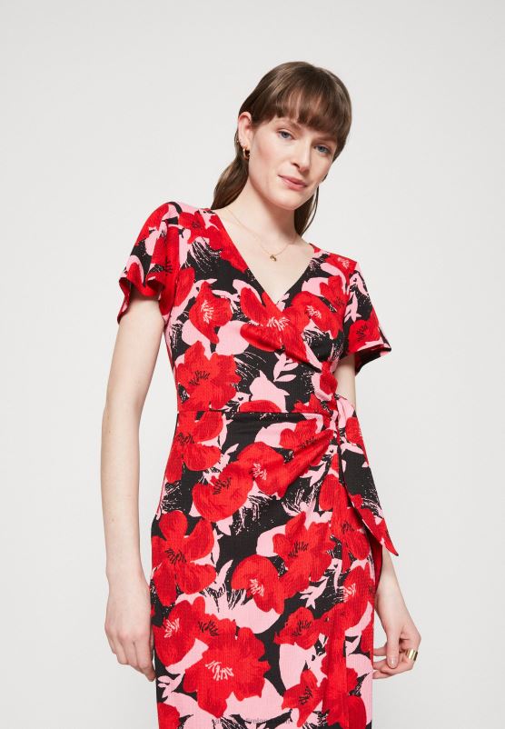 Z62T19 Women Anna Field Day Dress Red/Pink